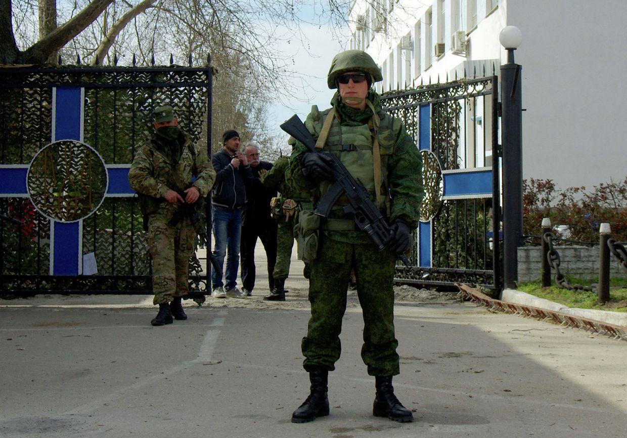 Ситуация у штаба ВМС Украины в Севастополе
