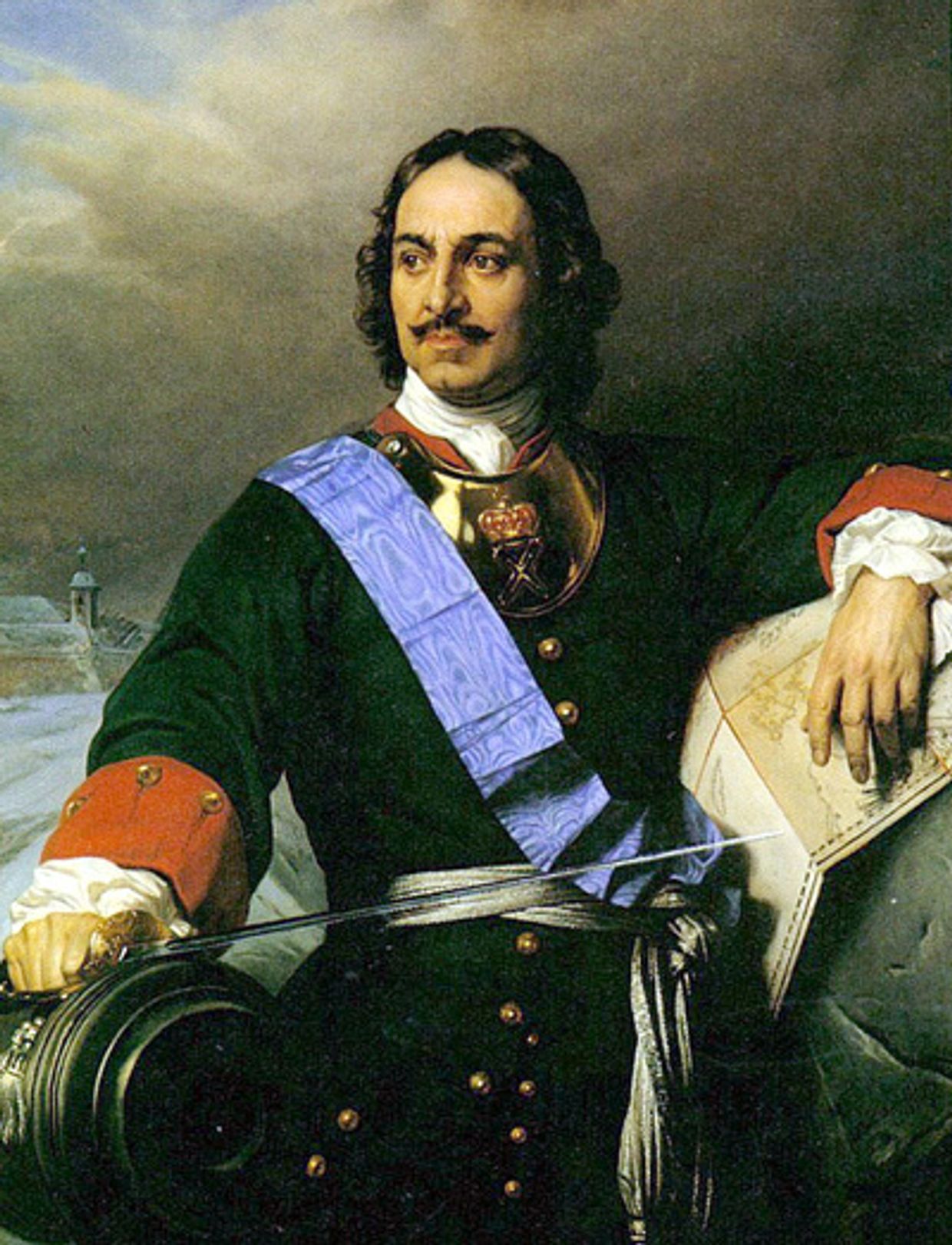 Поль Деларош. Портрет Петра I, 1838 Поль Деларош. Портрет Петра I, 1838