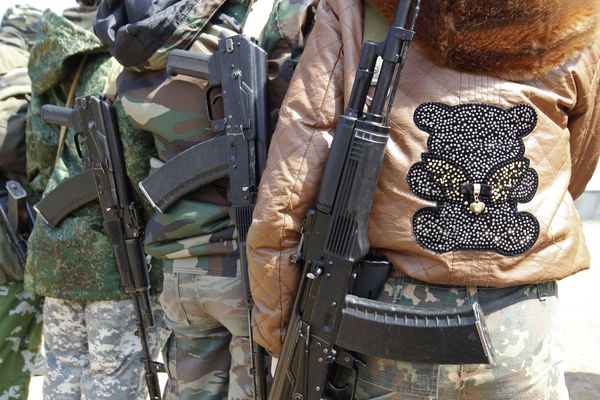 Ученики кадетской школы имени генерала Ермолова во время двухдневных полевых учений