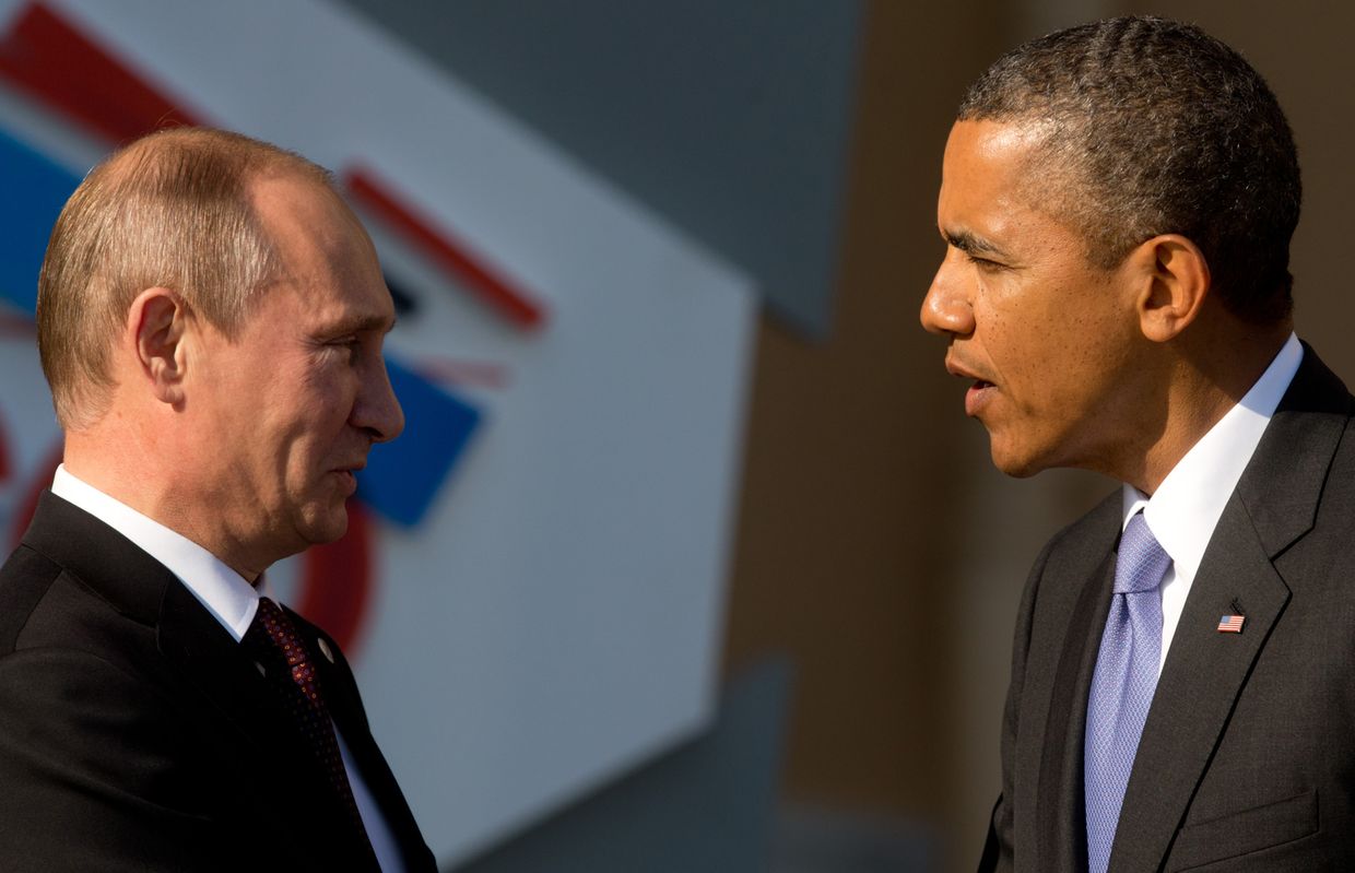 Владимир Путин встречает Барака Обаму на саммите G20