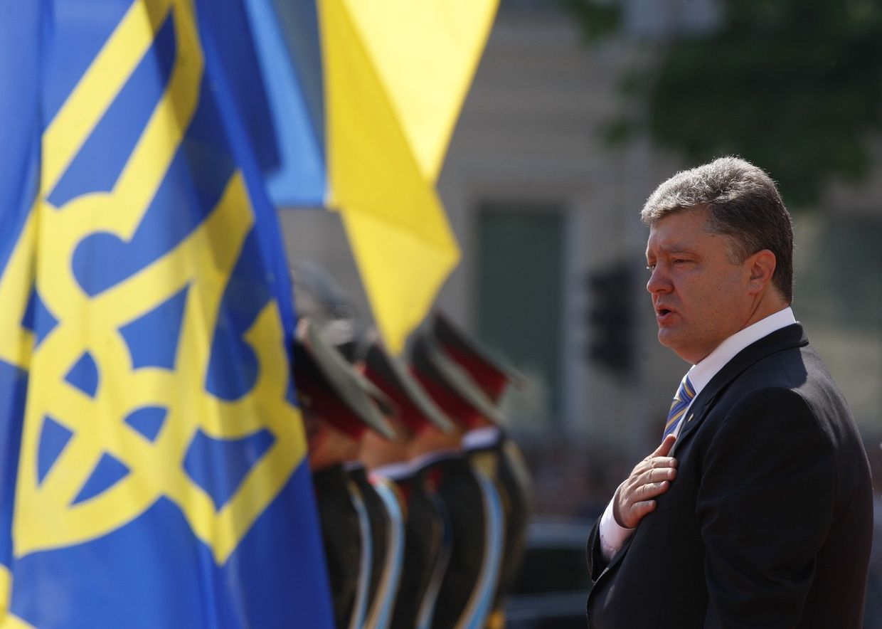 Петр Порошенко во время церемонии инаугурации