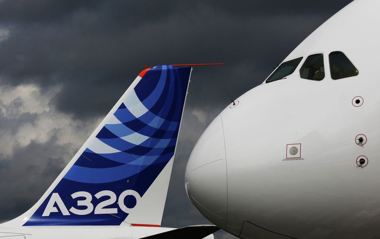Самолеты Airbus на авиасалоне в Фарнборо