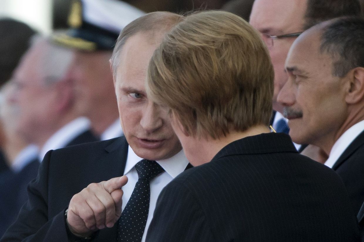 Владимир Путин и Ангела Меркель