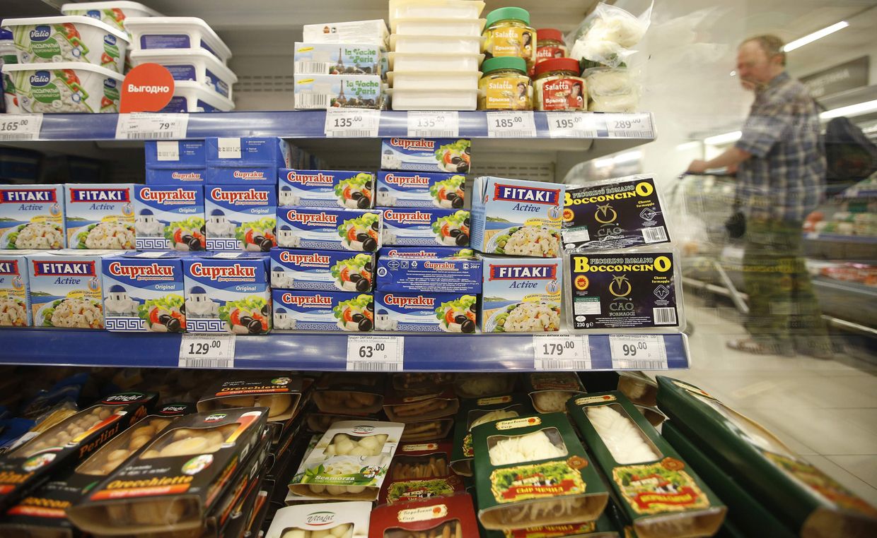 Молочные продукты в московском супермаркете