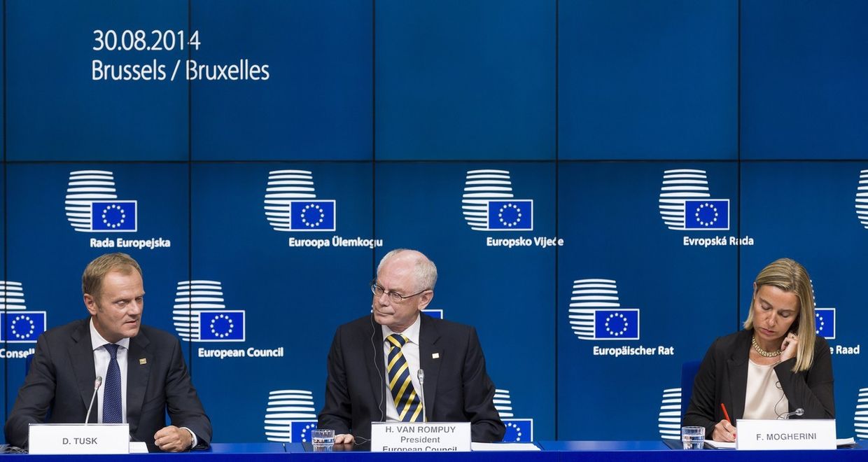 Дональд Туск, Херман Ван Ромпей и Федерика Могерини