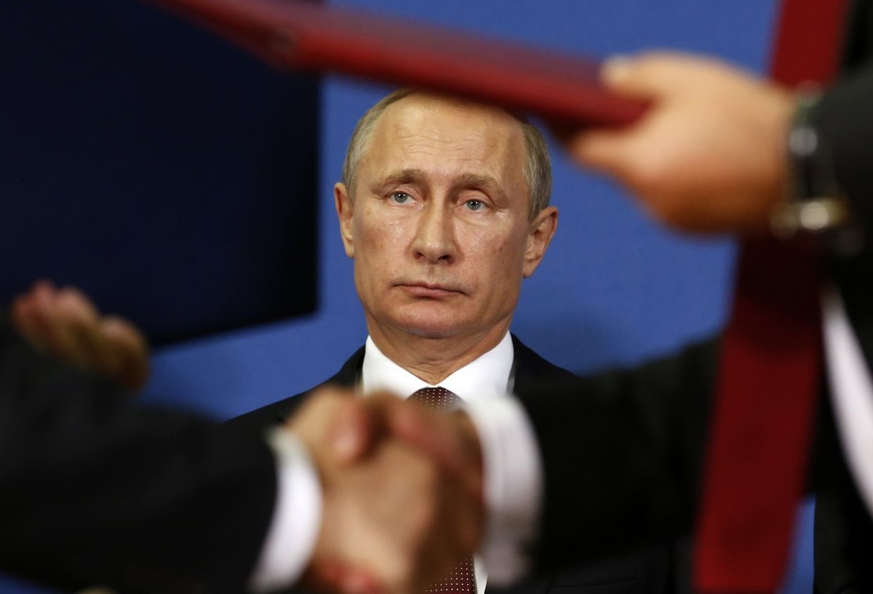 Владимир Путин во время визита в Белград