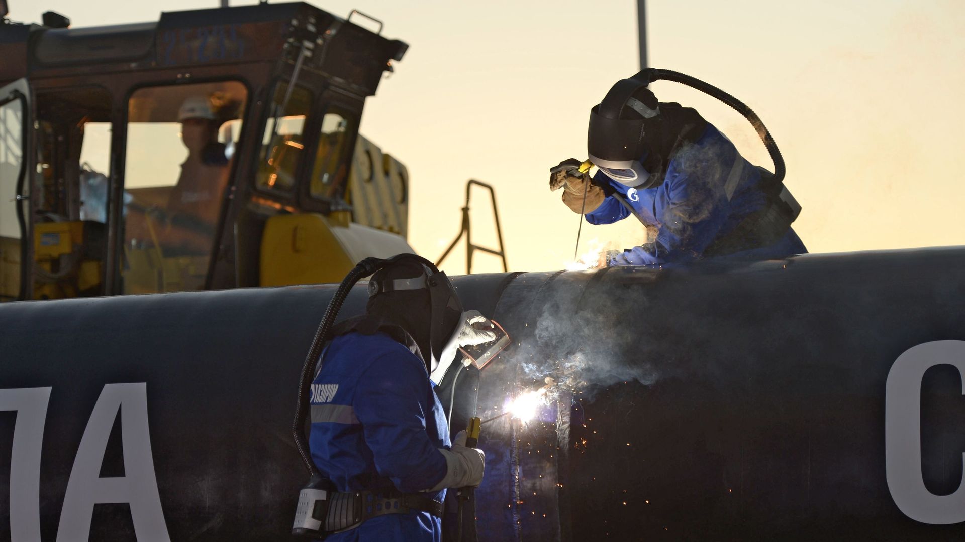 Сварка шва на церемонии соединения первого звена магистрального газопровода «Сила Сибири» - ИноСМИ, 1920, 18.11.2021