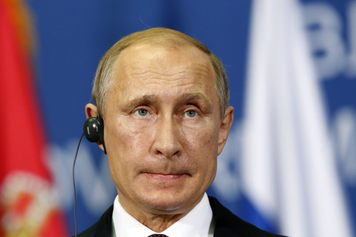 Владимир Путин во время визита в Сербию