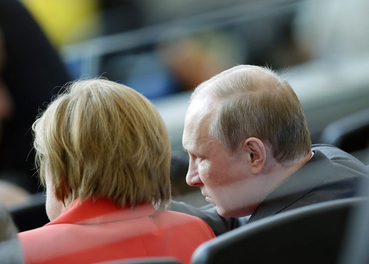 Владимир Путин и Ангела Меркель