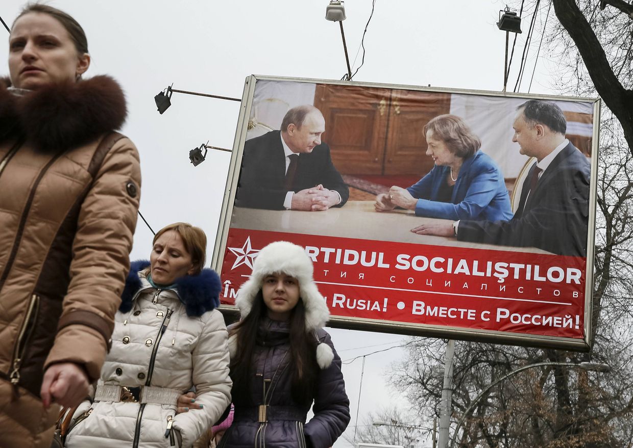 Предвыборный плакат Социалистической партии в Кишиневе