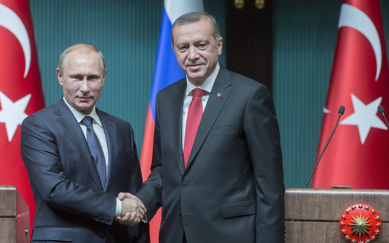 Президент России Владимир Путин и президент Турецкой республики Реджеп Тайип Эрдоган