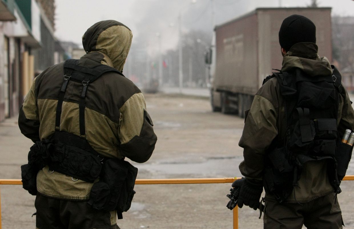 Cпецоперация в Доме печати в Грозном
