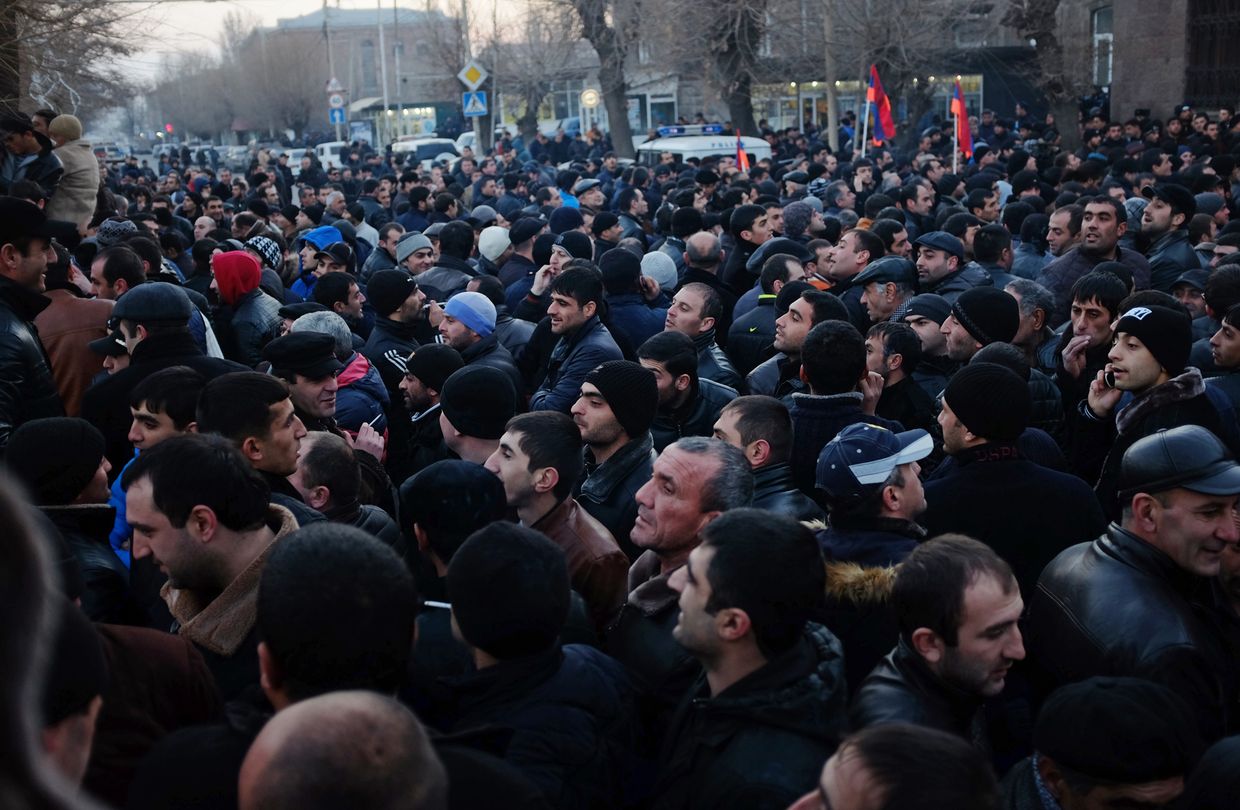 Акция протеста в Гюмри