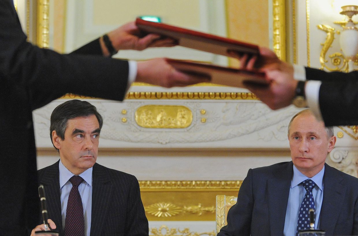 Франсуа Фийон и Владимир Путин, 2011 год Франсуа Фийон и Владимир Путин, 2011 год