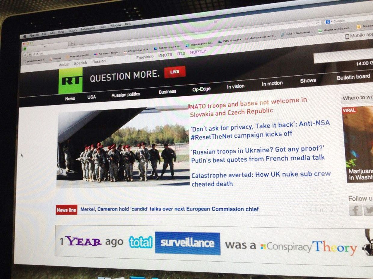 Сайт Russia Today