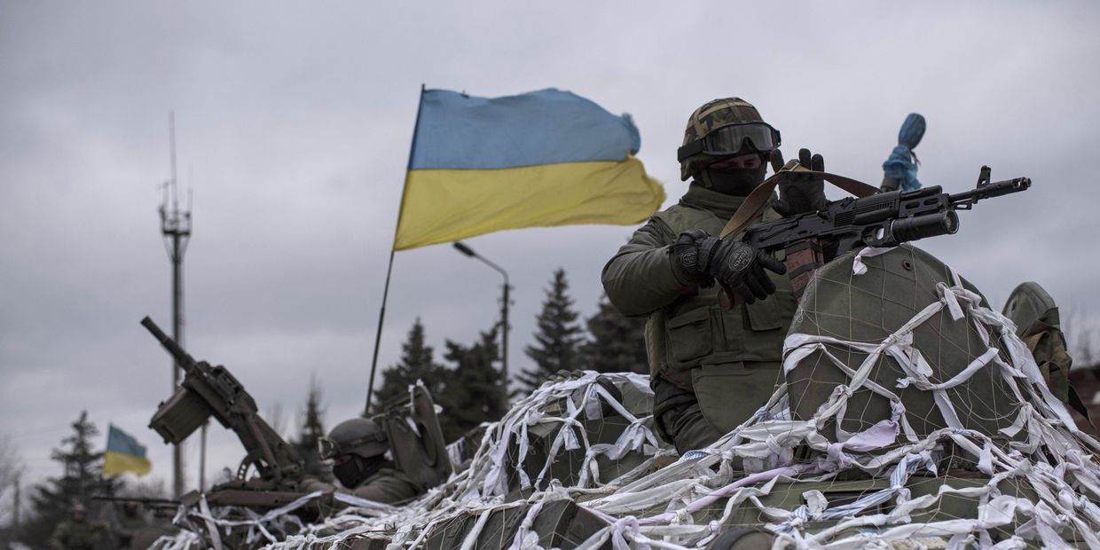 Украинские солдаты на окраине Артемовска