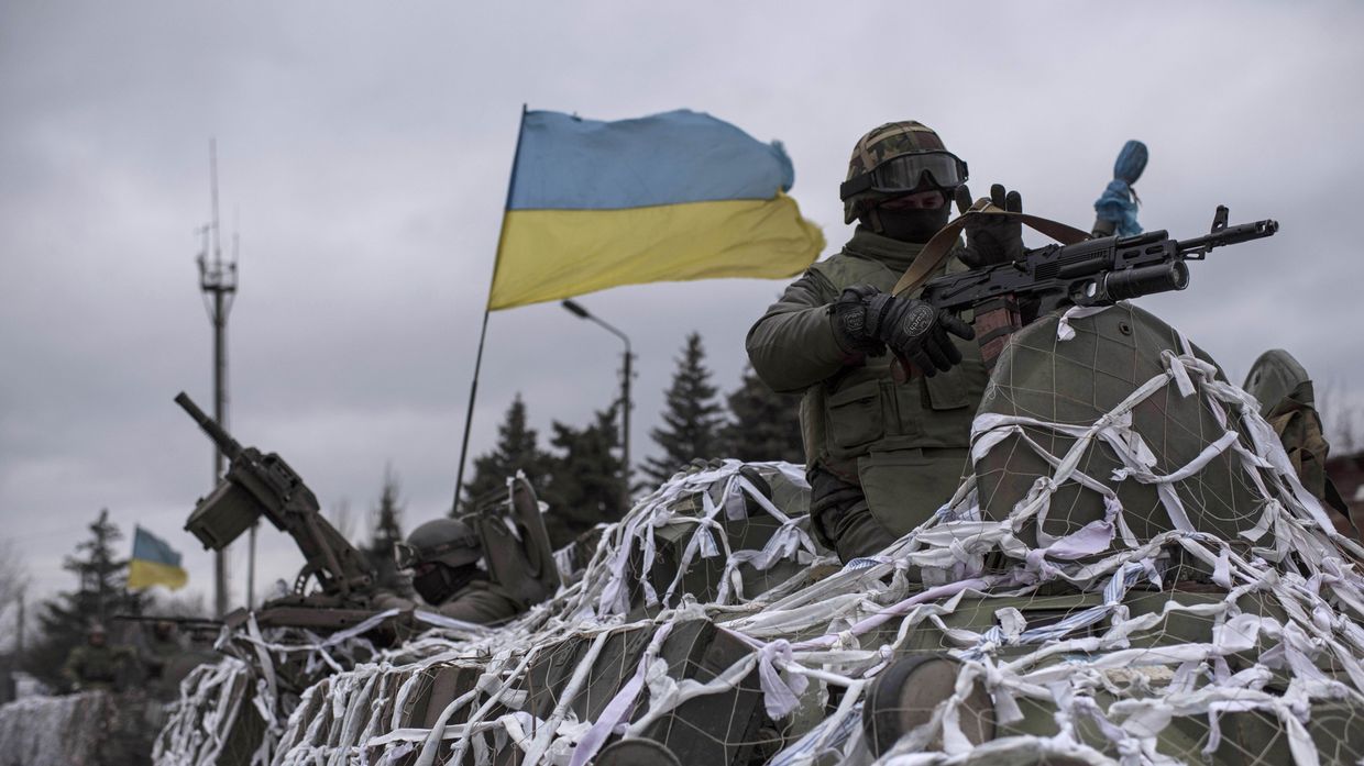 Украинские солдаты на окраине Артемовска