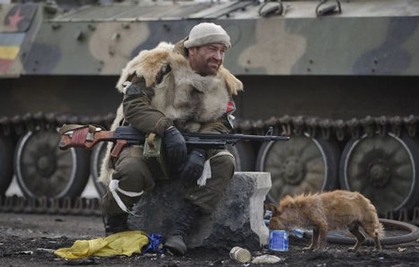 Ополченец в Дебальцево 