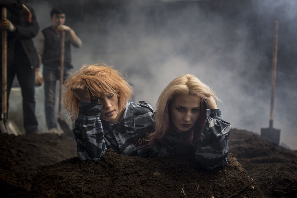 Съемки клипа Pussy Riot на песню I can't breath