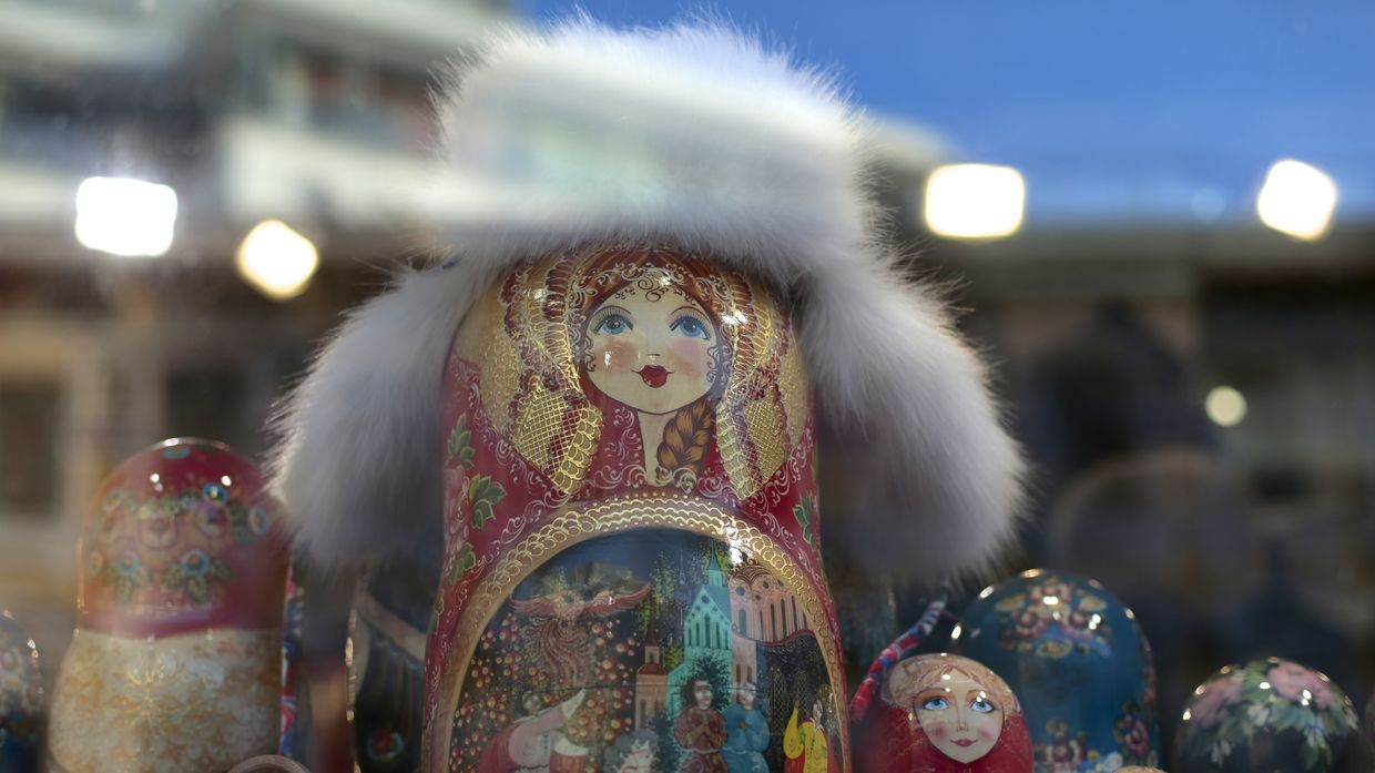 Витрина сувенирного магазина в Москве