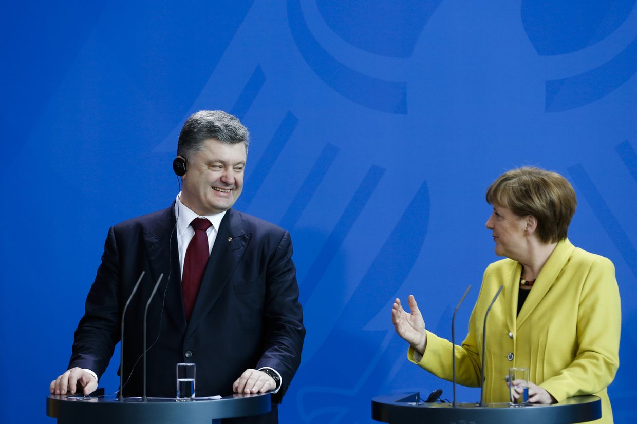 Встреча президента Украины Петра Порошенко с канцлером ФРГ Ангелой Меркель в Берлине