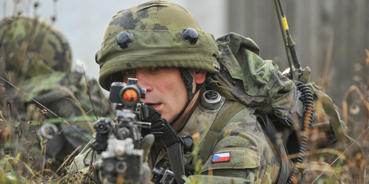Солдат Чешской республики на учениях Combined Resolve