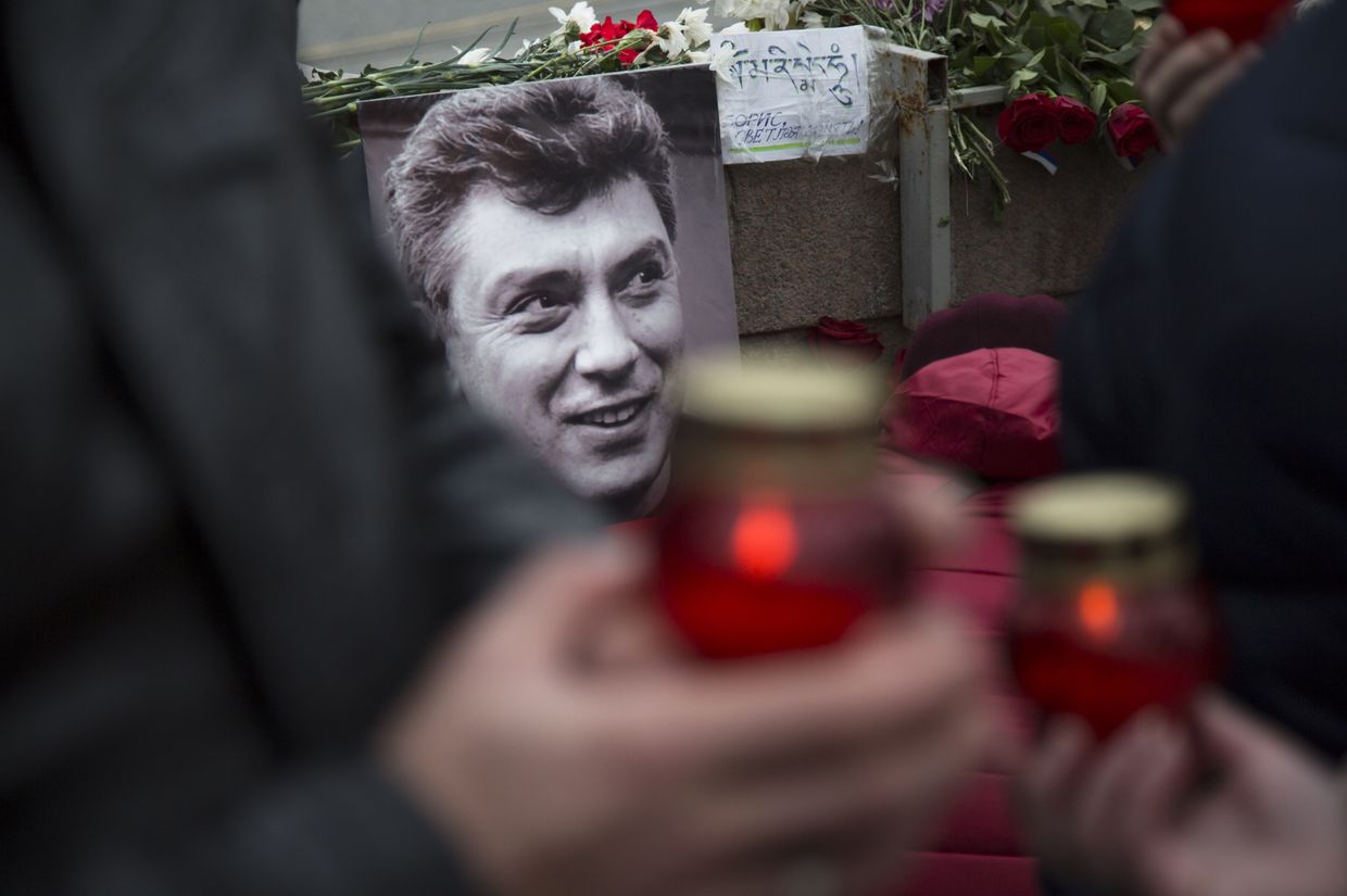Место гибели Бориса Немцова