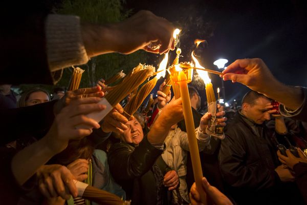 Пасхальная служба в Белграде
