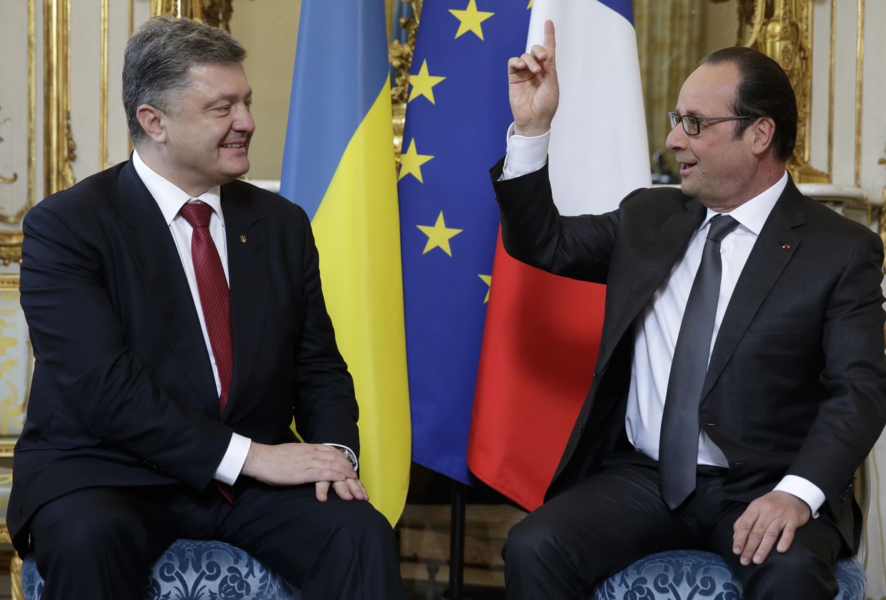 Петр Порошенко и Франсуа Олланд, визит украинского президента во Францию