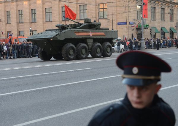 Репетиция военного парада в Москве в ознаменование 70-летия Победы в Великой Отечественной войне 1941-1945 годов