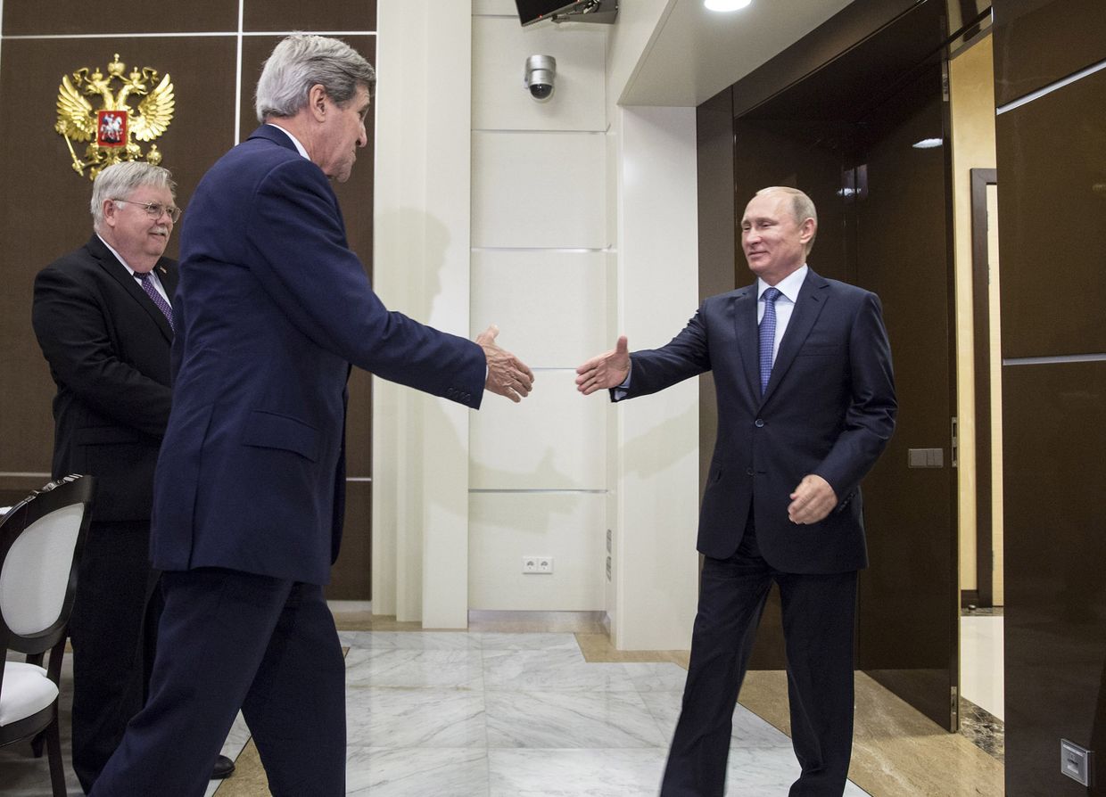 Встреча Владимира Путина и Джона Керри в резиденции «Бочаров ручей»