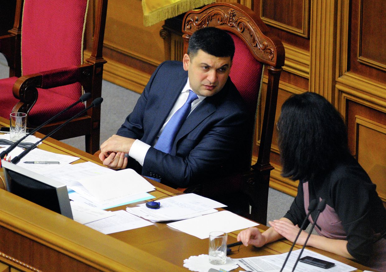 Председатель Верховной рады Украины Владимир Гройсман на заседании Верховной рады Украины