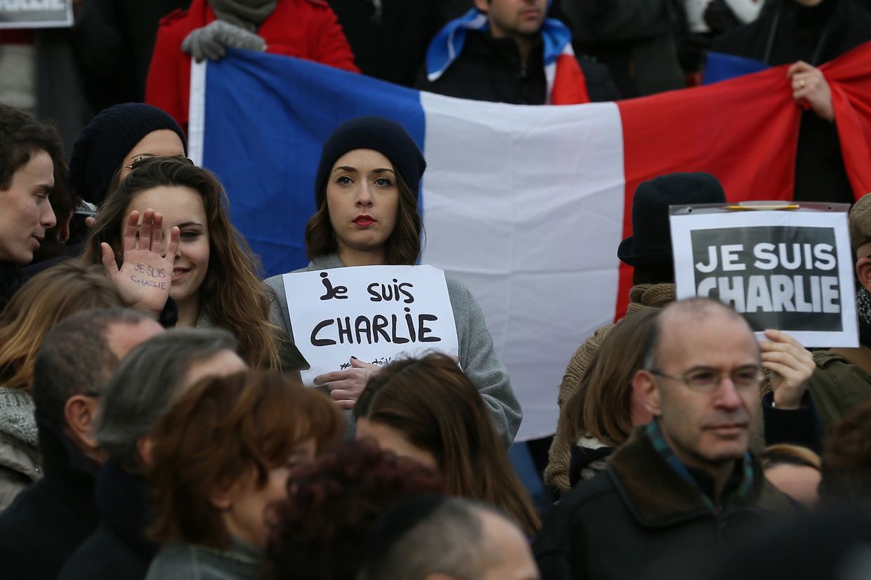 Акция Je suis Charlie в Лондоне