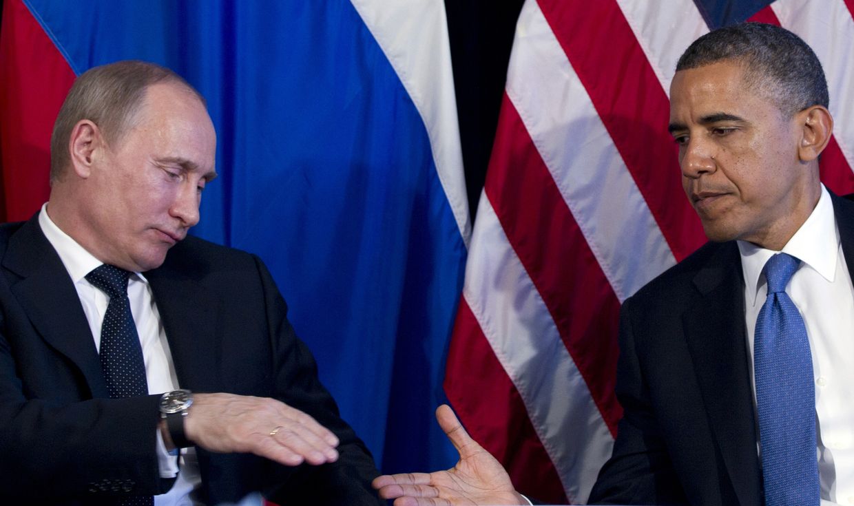 Владимир Путин и Барак Обама на саммите G20 в Мексике