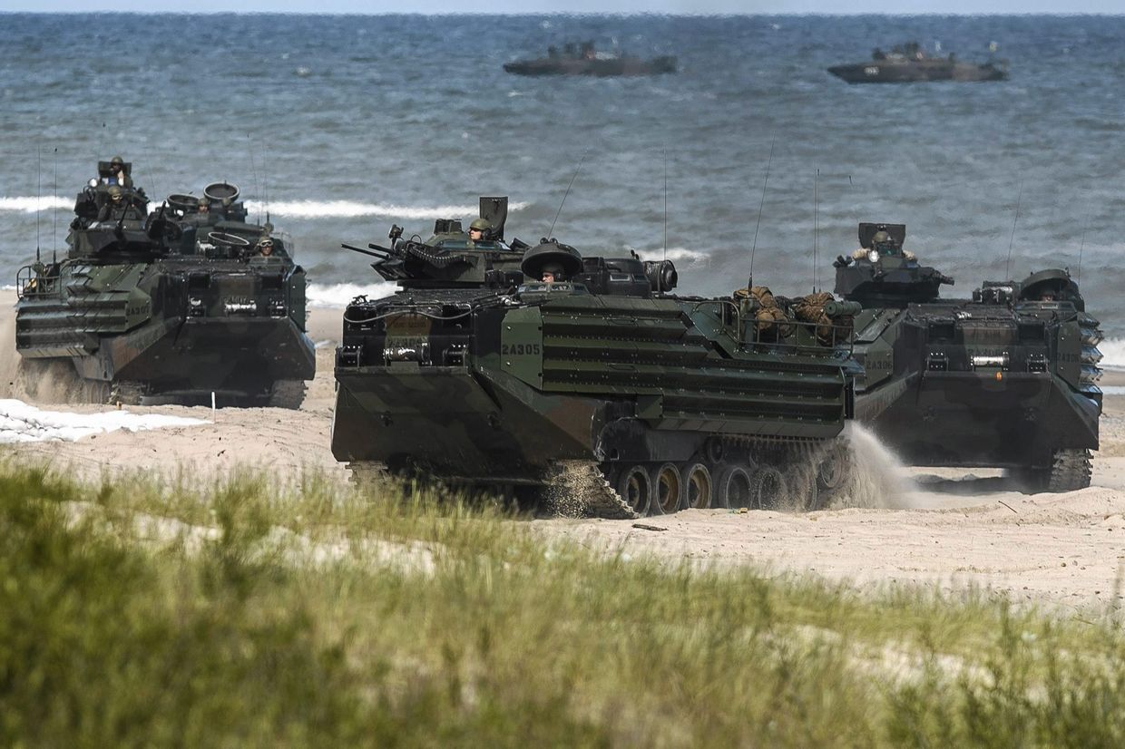 Учения NATO Baltops 2015 в Балтийском море в районе польского города Устка