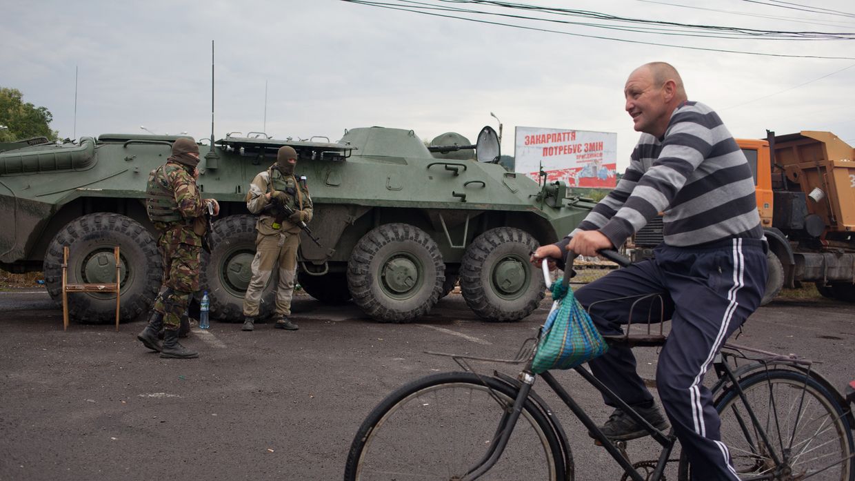 Украинские военные в Мукачево