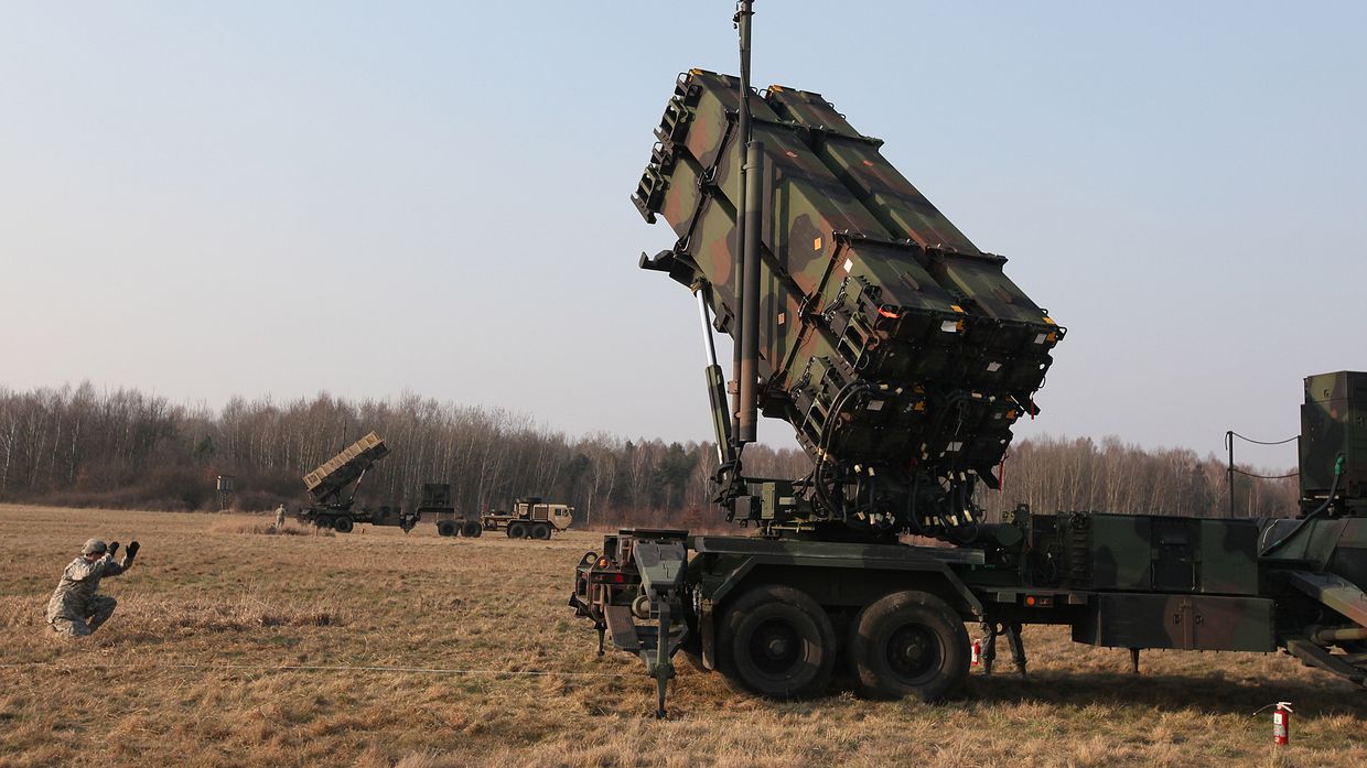 Американский зенитный ракетный комплекс Patriot во время совместных учений с польскими военными 