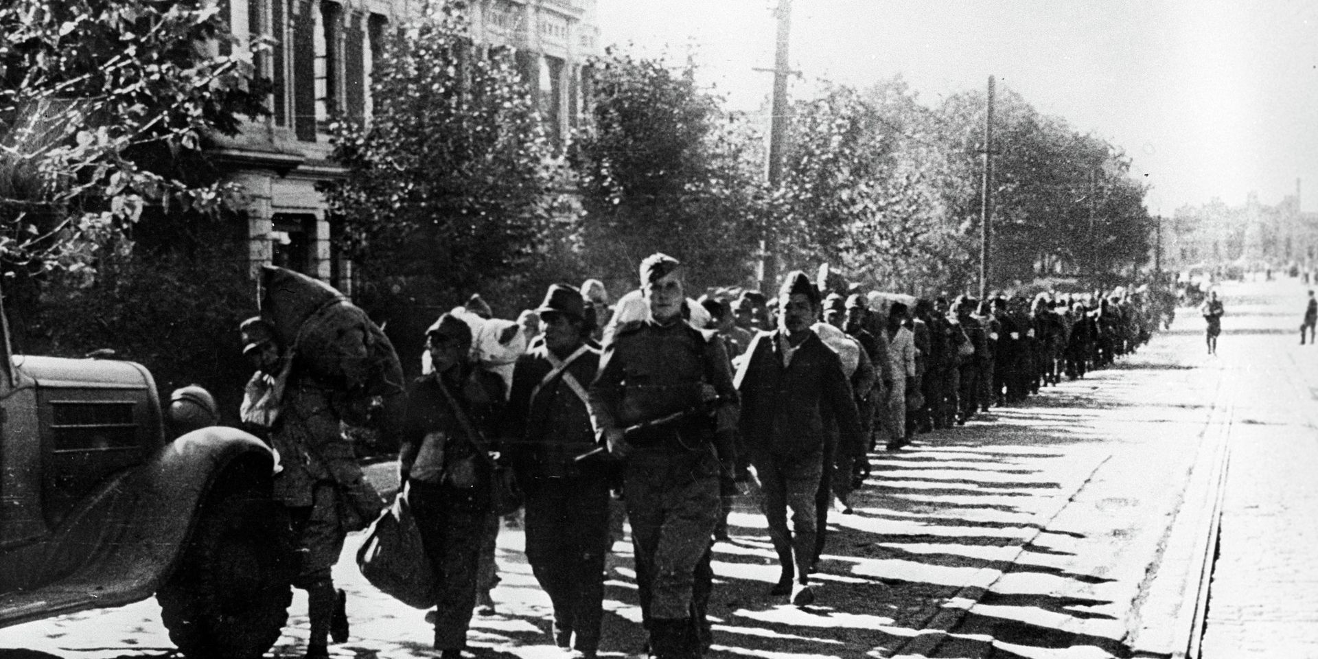 Великая Отечественная война 1941-1945 годов. Город Харбин, 1945 год. Пленные японцы на улицах города - ИноСМИ, 1920, 05.10.2020