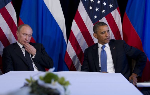 Владимир Путин и Барак Обама на саммите G20 в Мексике