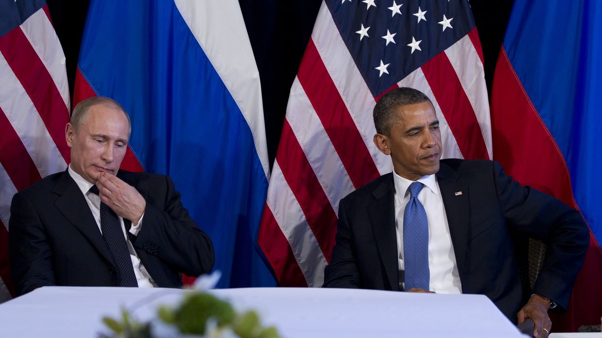 Владимир Путин и Барак Обама на саммите G20 в Мексике