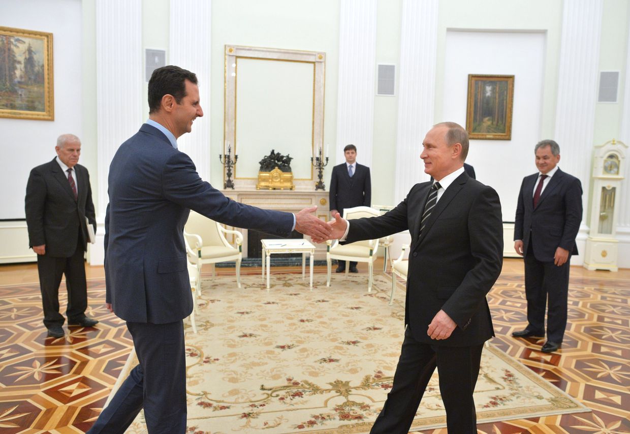 Президент России Владимир Путин и президент Сирии Башар Асад во время встречи в Кремле