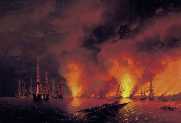И. К. Айвазовский «Синоп. Ночь после боя 18 ноября 1853 года»