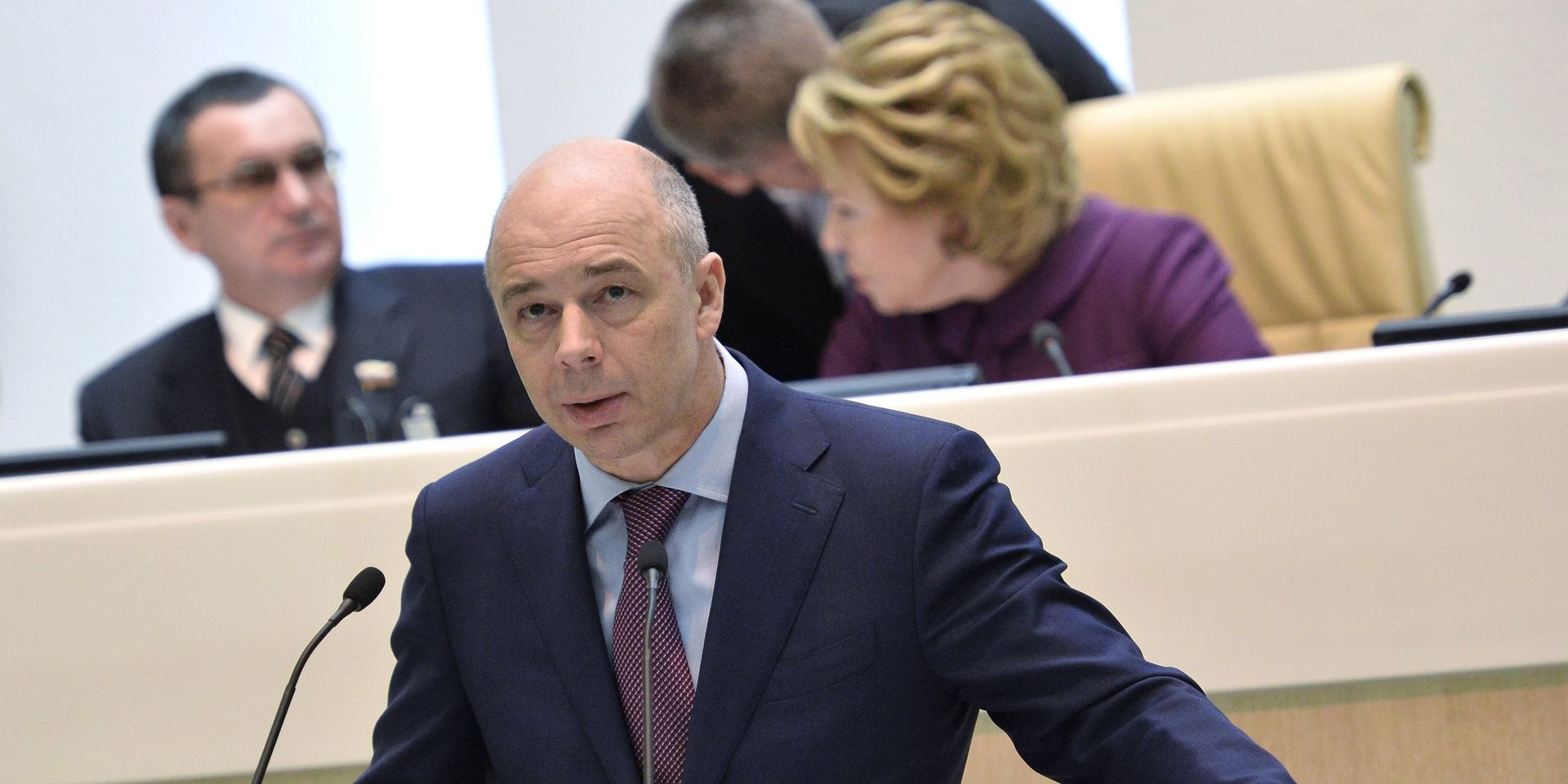 Министр финансов РФ Антон Силуанов выступает на заседании Совета Федерации Российской Федерации. - ИноСМИ, 1920, 11.10.2022