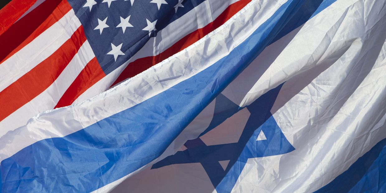 Флаги США и Израиля Флаги США и Израиля