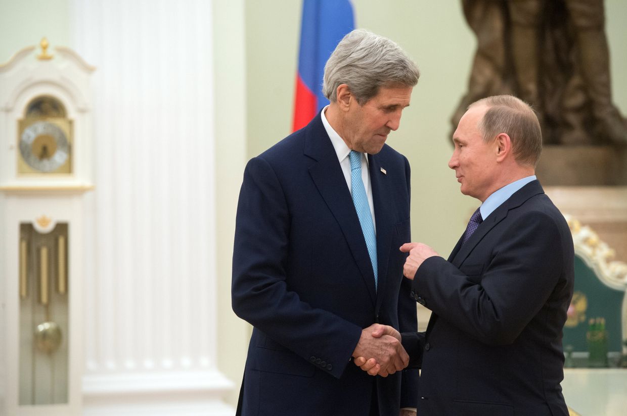 Встреча президента РФ Владимира Путина с госсекретарем США Джоном Керри