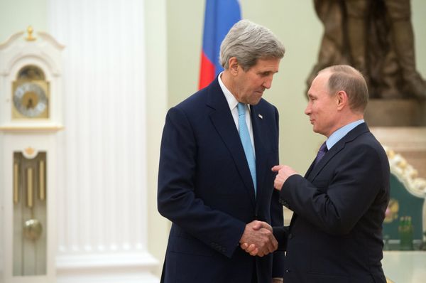 Встреча президента РФ Владимира Путина с госсекретарем США Джоном Керри