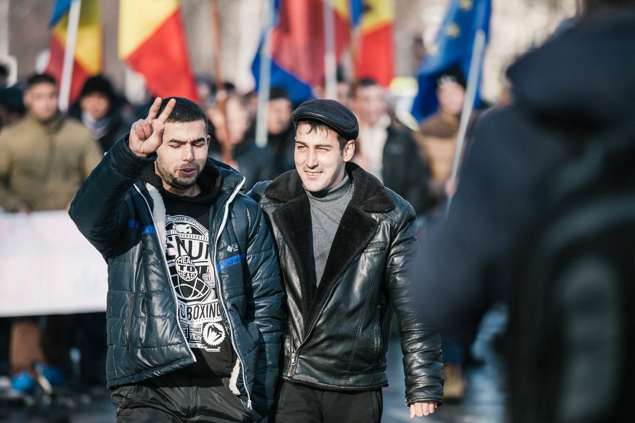 Акция протеста оппозиции в Молдавии