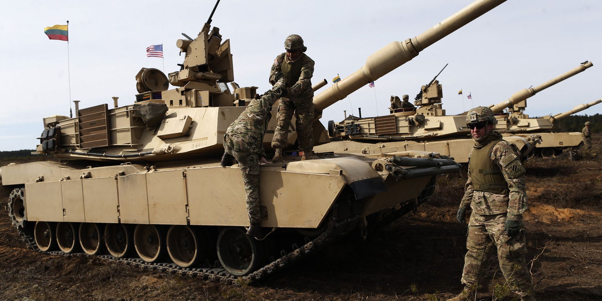 Американские военные на танке M1A2 Abrams во время учений в Пабраде, Литва  - ИноСМИ, 1920, 26.01.2023