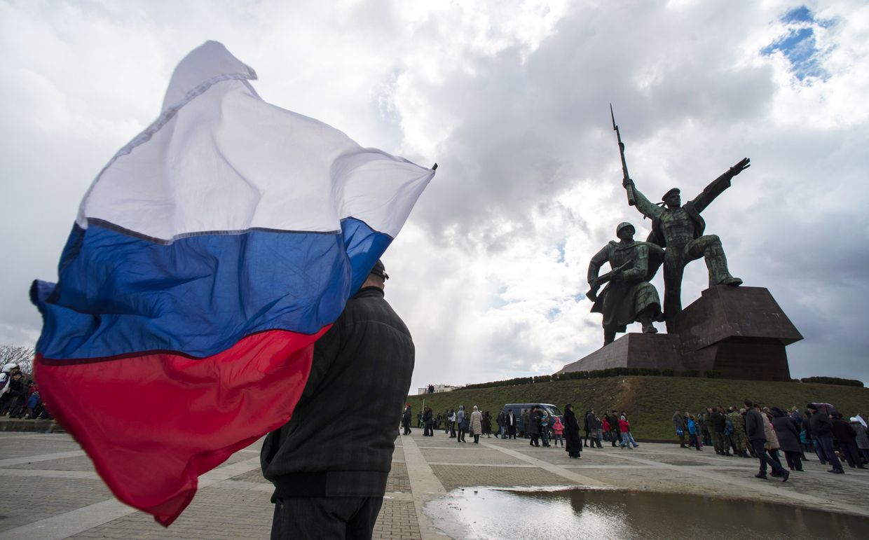 Участник праздничных мероприятий в Севастополе, посвященных годовщине Крымской весны