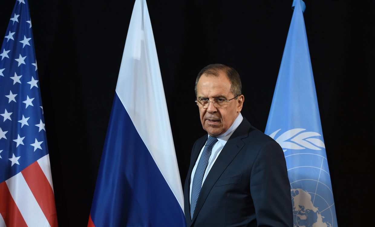 Министр иностранных дел России Сергей Лавров на пресс-конференции в Мюнхене, Германия. 12 февраля 2016